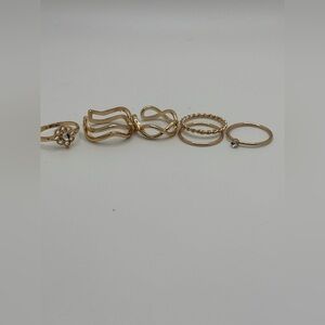 Elegant Gold-Tone Ring Set